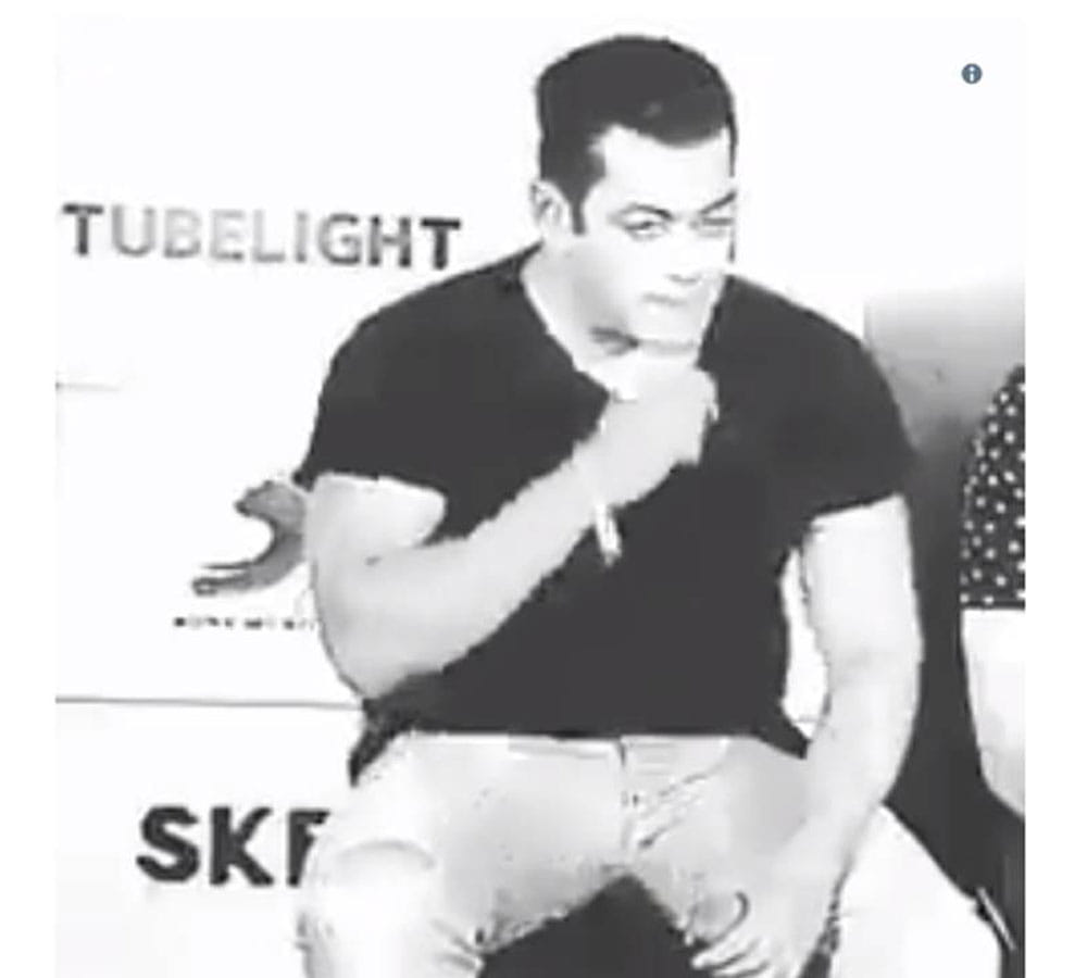 Salman Khan Caught Chewing His Own ripped Pants In Public
