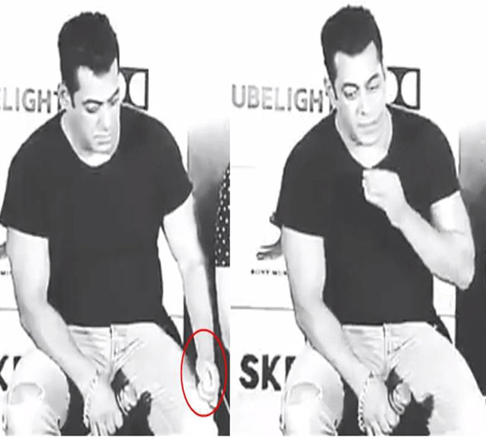 Salman Khan Caught Chewing His Own ripped Pants In Public