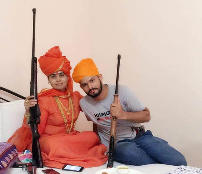 Bollywood Actress Sapna Choudhary With Sadhvi Deva Thakur, Photos Viral