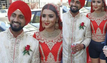 bride wears shorts and lahanga in her marriage