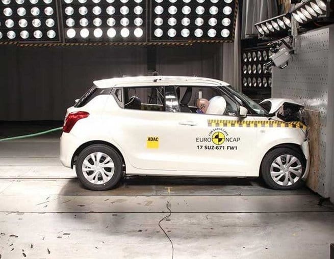 NCAP Crash test, swift secure 3 points and kodiaq achieved 5