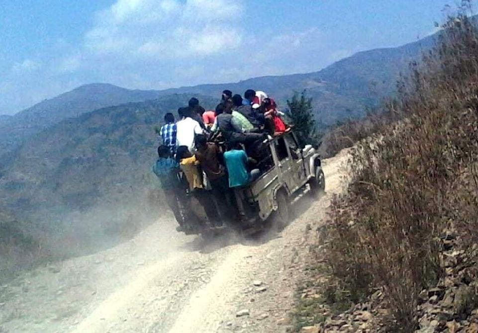 accidents on the Tuni route Due to overloading 
