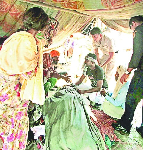 Cemetery occupied, remains buried at home