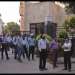 people ran out of home after two earthquakes shrinks north India in early morning