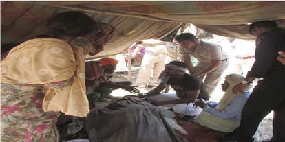 Karaana in capture the cemetery, the youth reached the tehsil leaving the dead body