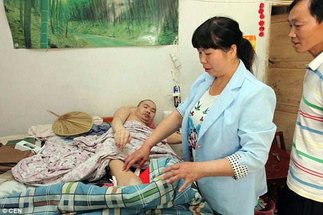paralyzed husband is offering his wife