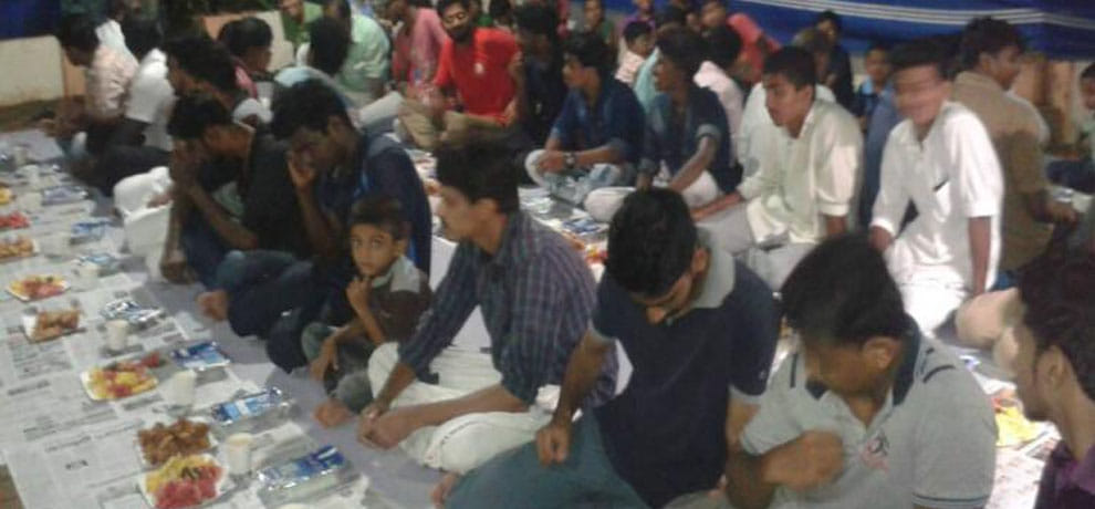 more than 400 people joined iftar which held in Kerala's temple