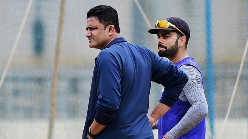 no showdown coach anil kumble gives virat kohli throwdowns