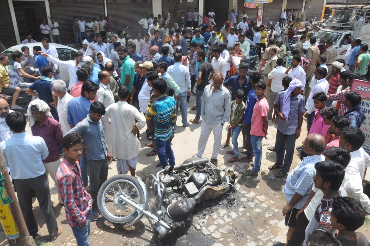 Parshad beaten to BJP leader, bike burned