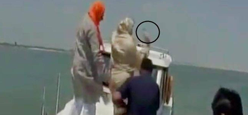 in up's gonda BJP MP Priyanka Rawat tosses plastic bottle into Saryu river