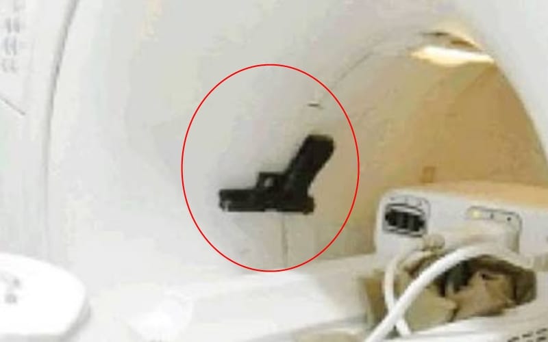 minister satyadev singh pachori guard pistol stuck in mri machine in lohia institute