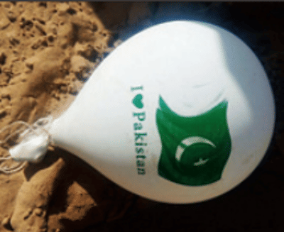a suspicious balloon found in bikaner with encoded chip 