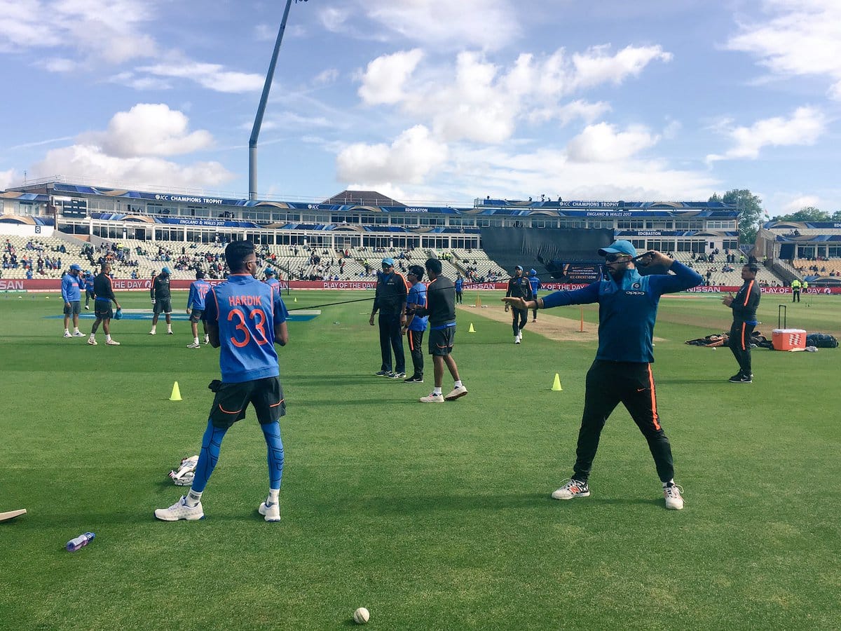 Indian Cricket Team And Pakistan Cricket Team Welcome at Edgebaston Stadium Before Match