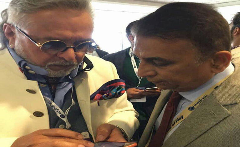 Vijay Mallya in the stands at Edgbaston in Birmingham IND vs PAK