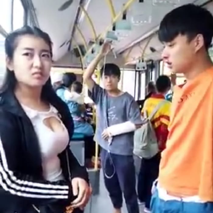 guy’s nose suddenly bleeds after seeing a hot girl in metro