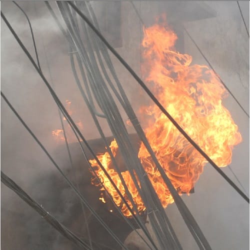 The devastating fire in the Karnail Hotel, view Photos