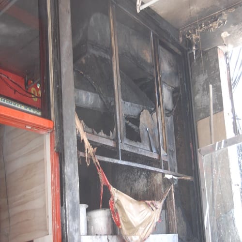 The devastating fire in the Karnail Hotel, view Photos