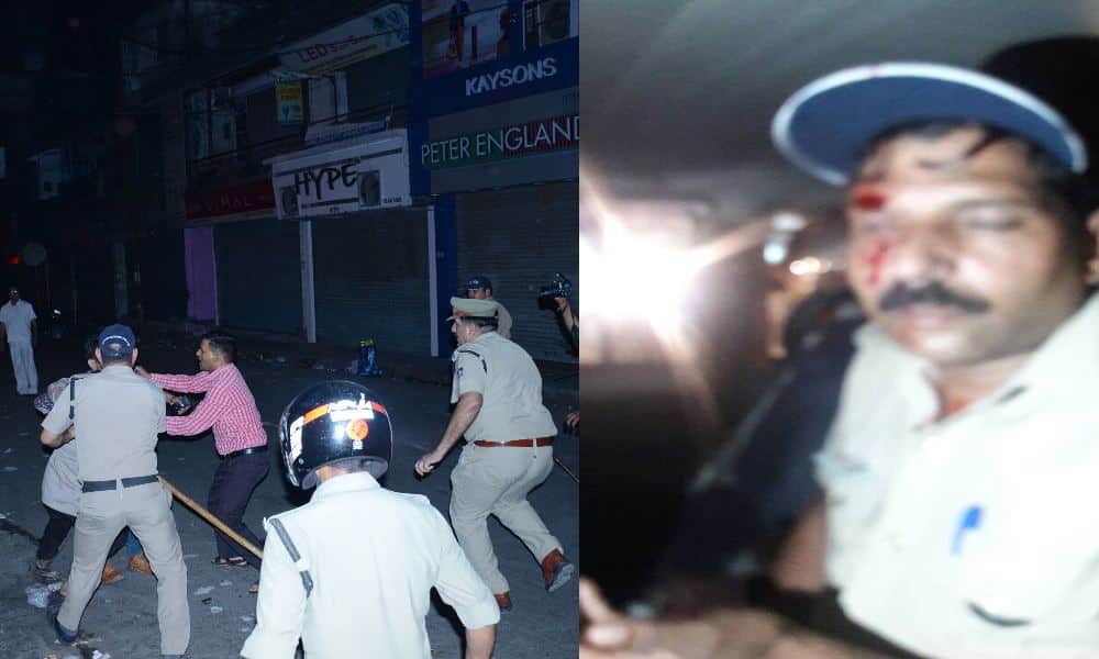Lathi Charge in celebration of India victory celebration at dehradun