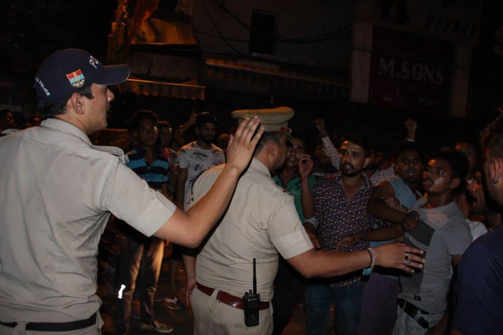 Lathi Charge in celebration of India victory celebration at dehradun