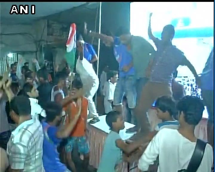 Celebrations in indian cities after india beat Pakistan by 124 runs in ICC Champions Trophy