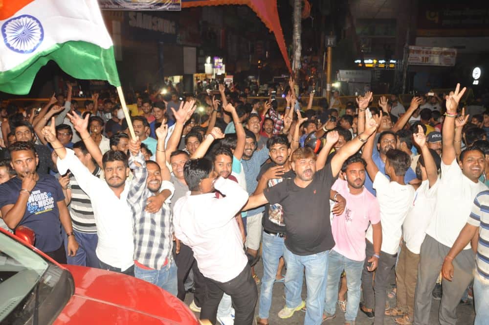 champions trophy 2017 celebration of India victory in Dhoni laws house 