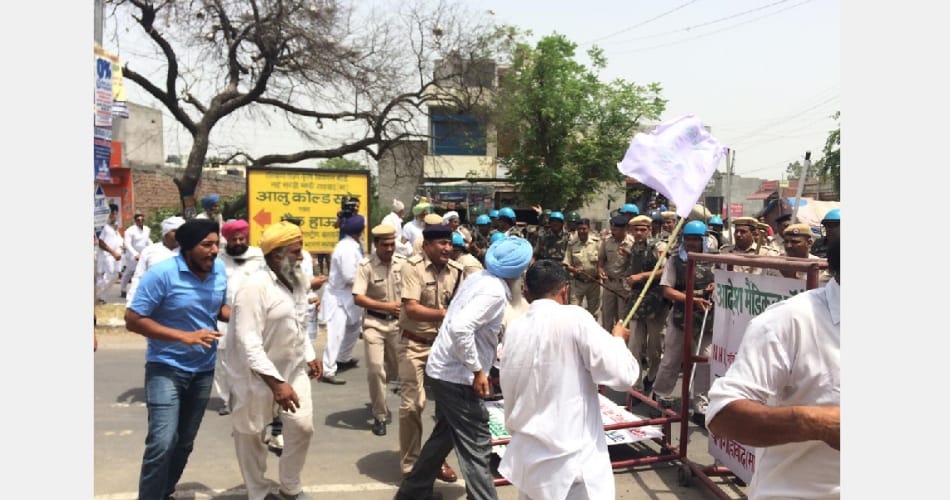 Haryana farmers protest in Sahabad, many injured