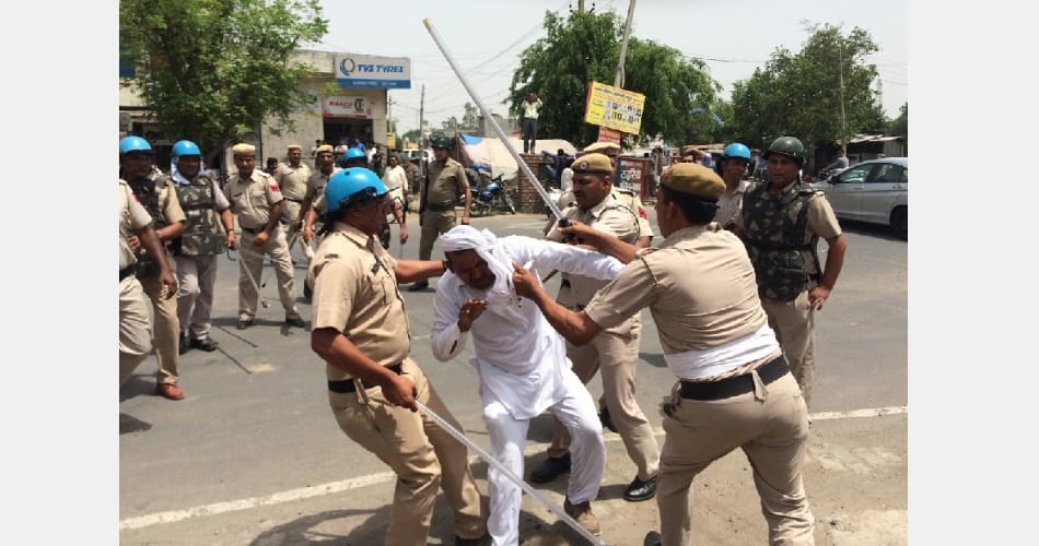 Haryana farmers protest in Sahabad, many injured