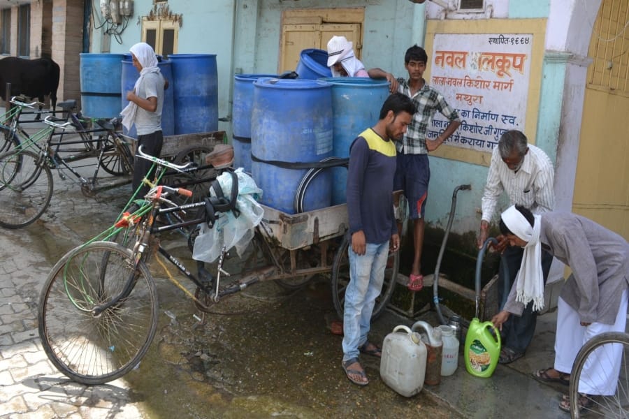 hot weather in mathura and etah made condition very hard to survive 