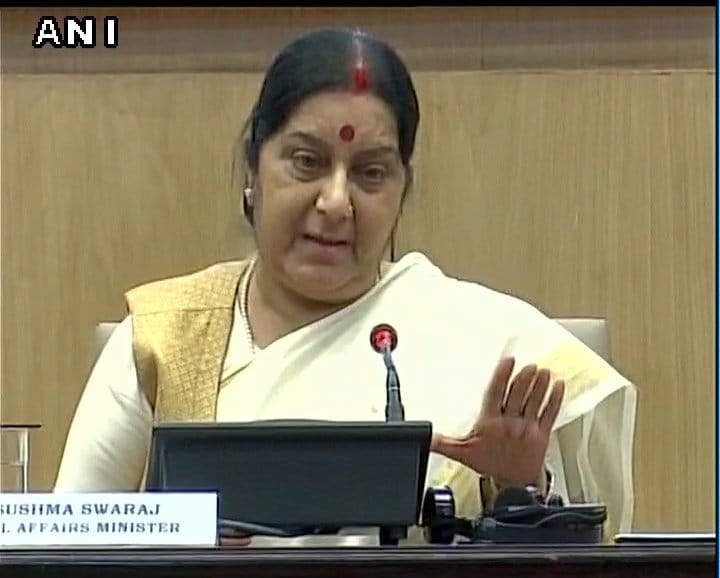 EAM Sushma Swaraj addresses MEA annual press conference