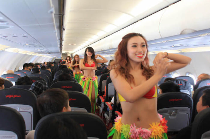  Vietnam jet bikini clad flight attendants 