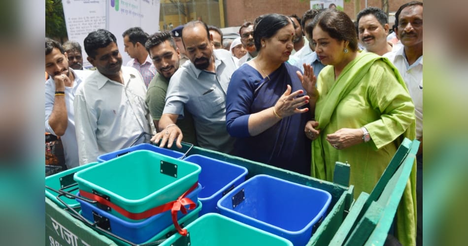 Chandigarh people oppose chandiarh mc dustbin