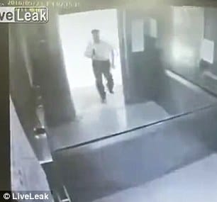 Taiwan: Horrifying moment a man is crushed by an elevator in university lift