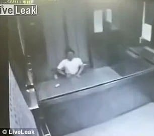 Taiwan: Horrifying moment a man is crushed by an elevator in university lift