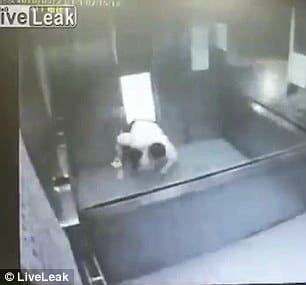 Taiwan: Horrifying moment a man is crushed by an elevator in university lift