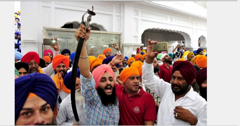 khalistan zindabad slogans in golden temple
