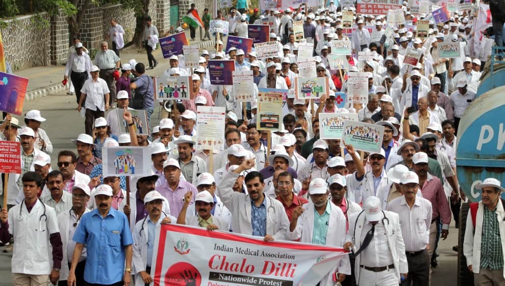  Patients suffers from doctors strike and opd close 