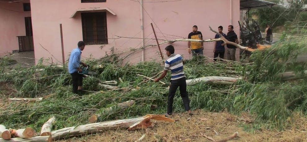 Heavy rain storm lash Himachal crops destroyed