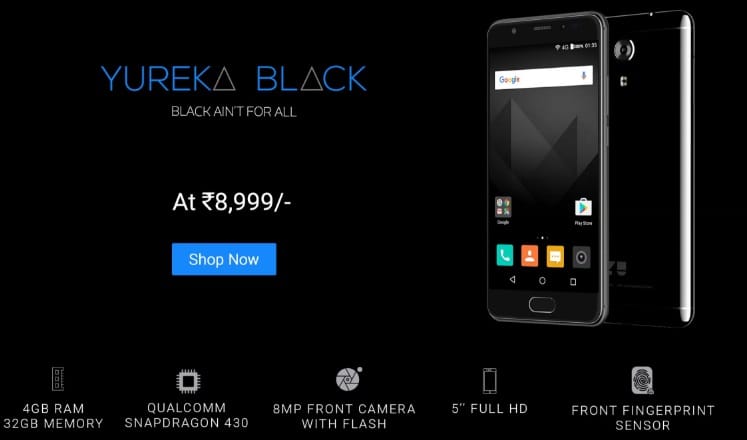 Yu Yureka Black Goes to Sale in India via Flipkart today