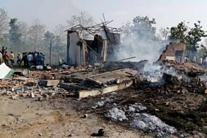 10 dead after fire broke out at a fire cracker factory in Balaghat Madhya Pradesh: