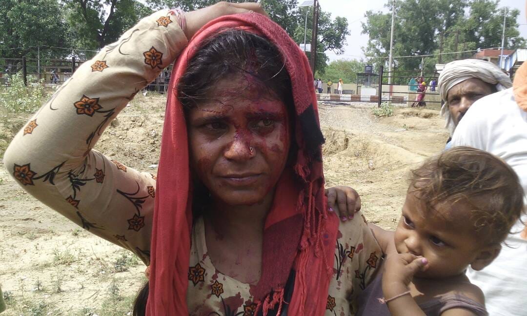 womens molested and beaten at bhadohi railway station