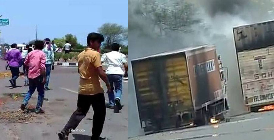 in madhya pradesh farmers scuffled with mandsaur collector and chased awa officers