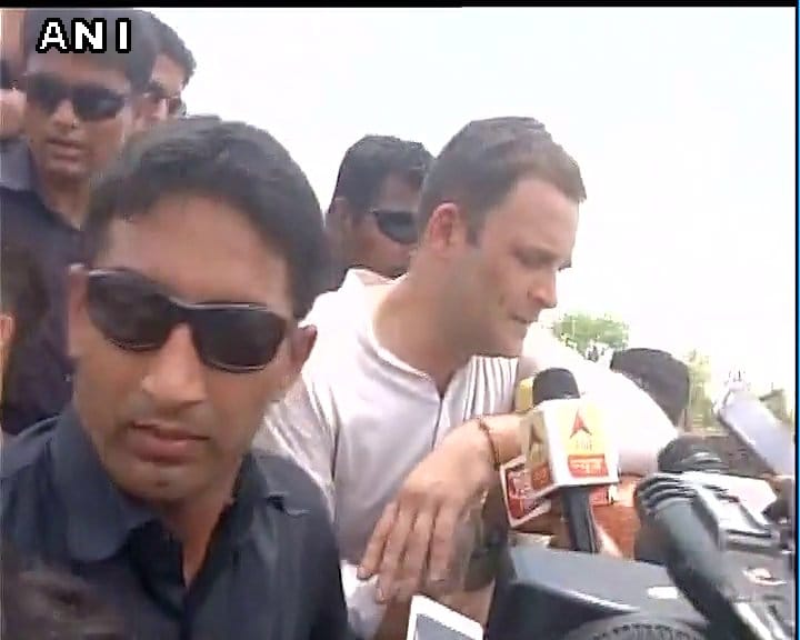 Rahul Gandhi detained by Police on his way to Neemuch in Madhya Pradesh