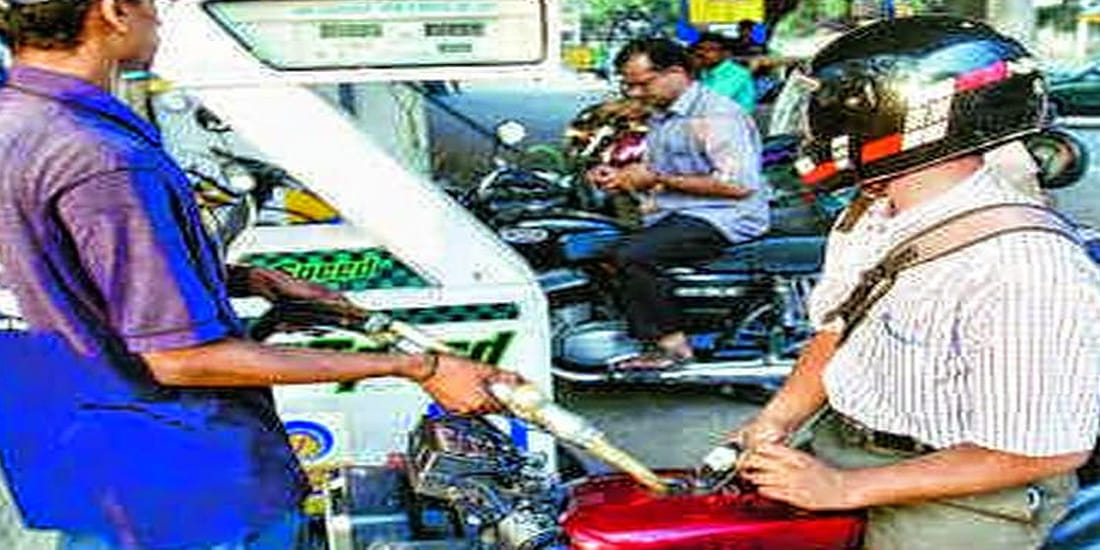 if no helmet then no petrol in kanpur