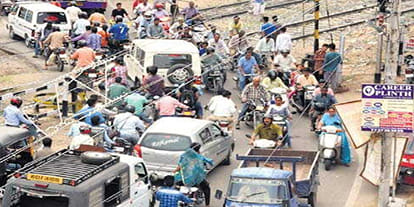  train engine passed and railway crossing gate opened 