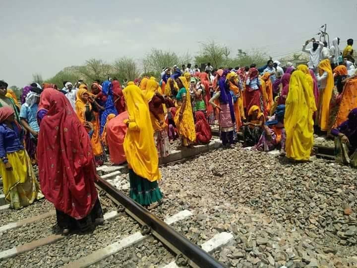 MLA Kirodi removed from railway track along with supporters