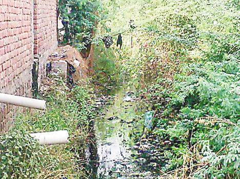 Drain of municipality in cleaning of drains