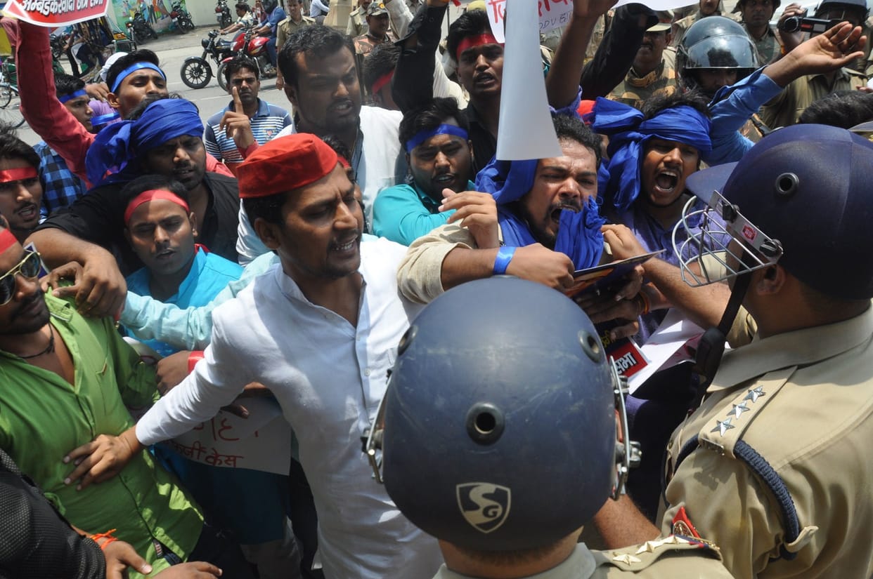 Protest of Ambedkarwaadi students