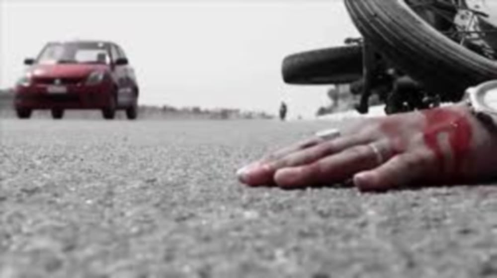 road accident in alwar, one died