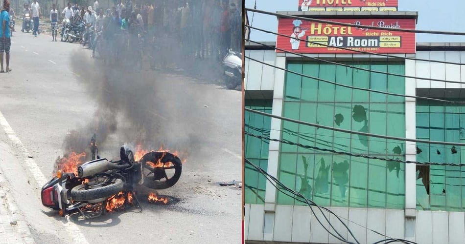 villager create clash  and beat hotel staff
