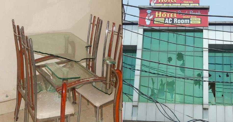 villager create clash  and beat hotel staff